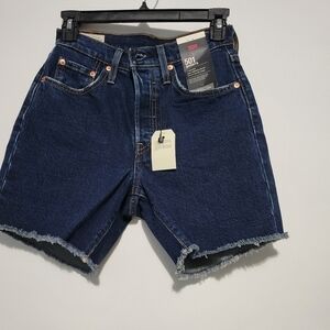 Levi's Premium 501 High-rise Blue Shorts Size - 24 /26?